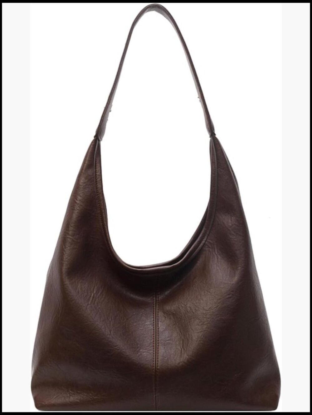Slouchy Hobo Bag Soft Vegan Leather Everyday Handbag Large Work Tote Purse